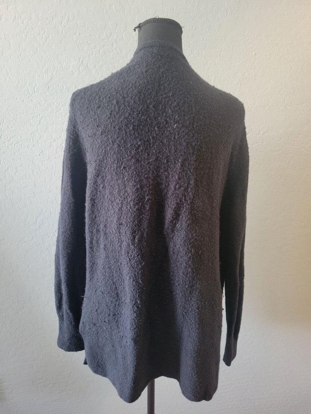 Madewell Black Long Sleeve Open Pocket Cardigan Size L Merino Wool Everyday Wear - Picture 7 of 12